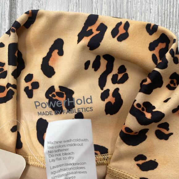 Fabletics Powerhold Women's Leopard On The Go Leggings Size Small NEW - Picture 11 of 13